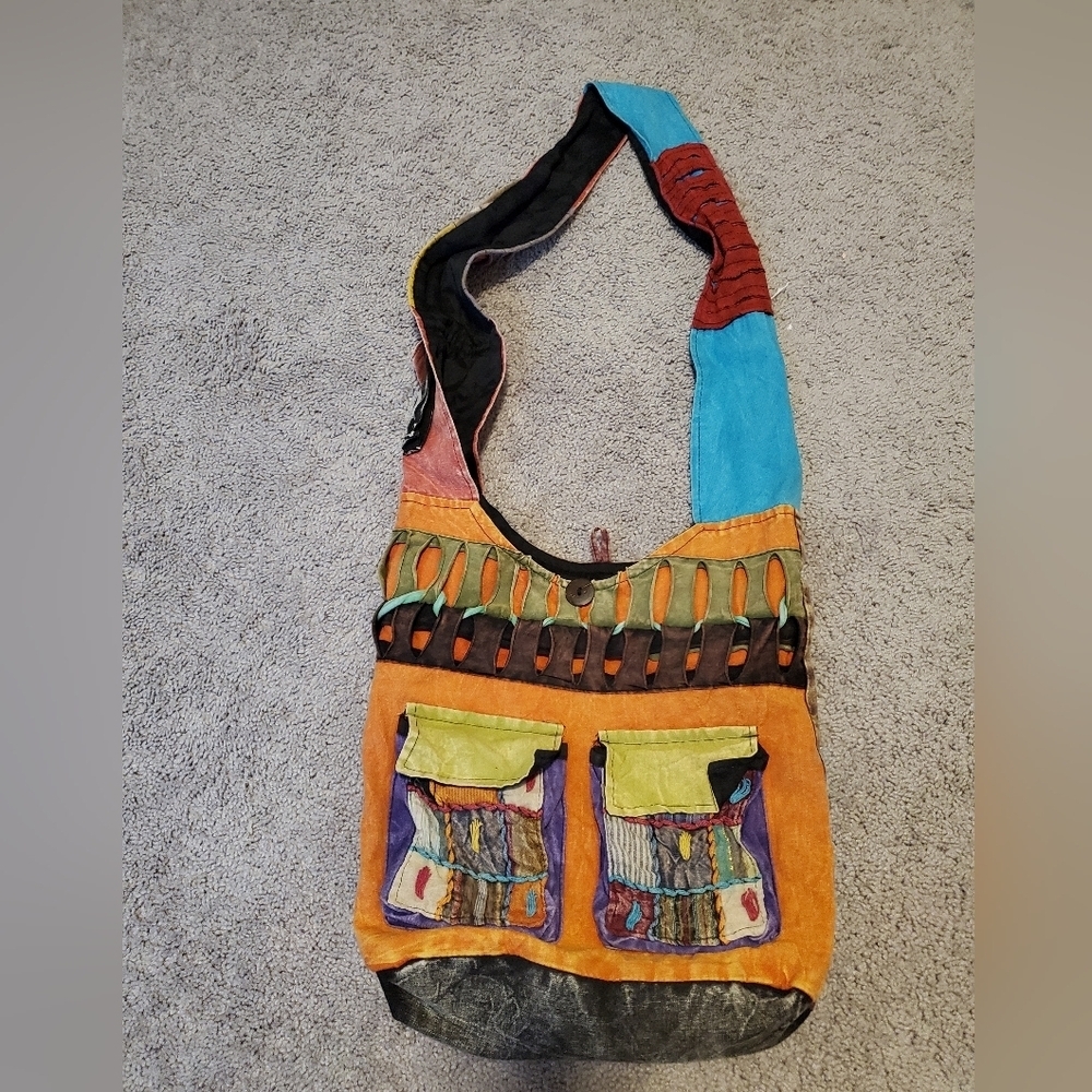 Tungta Boho Colorful Patchwork Shoulder Bag